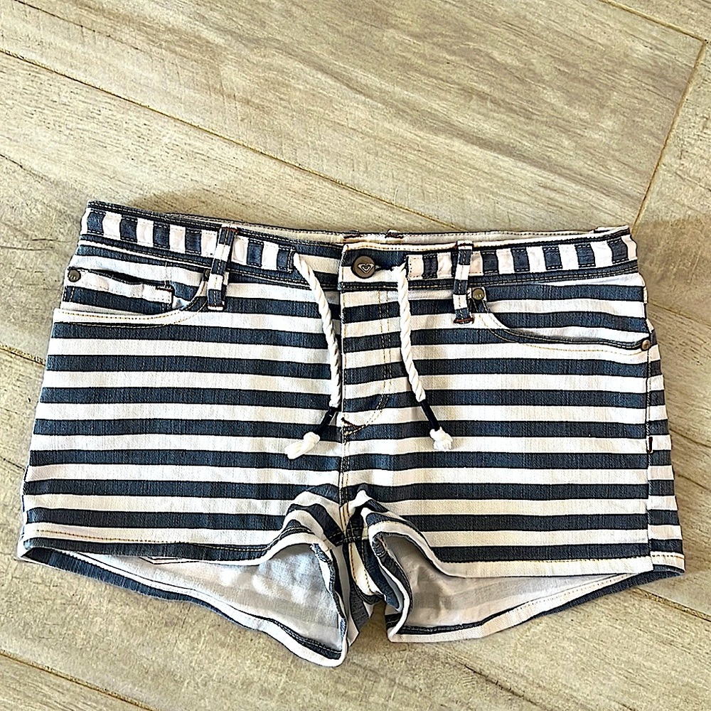 Roxy Denim Striped Shorts